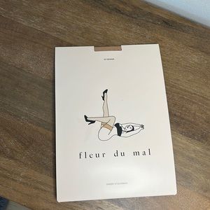 Fleur du Mal. NWOT. Tan Thigh high size Small. 10 Denier